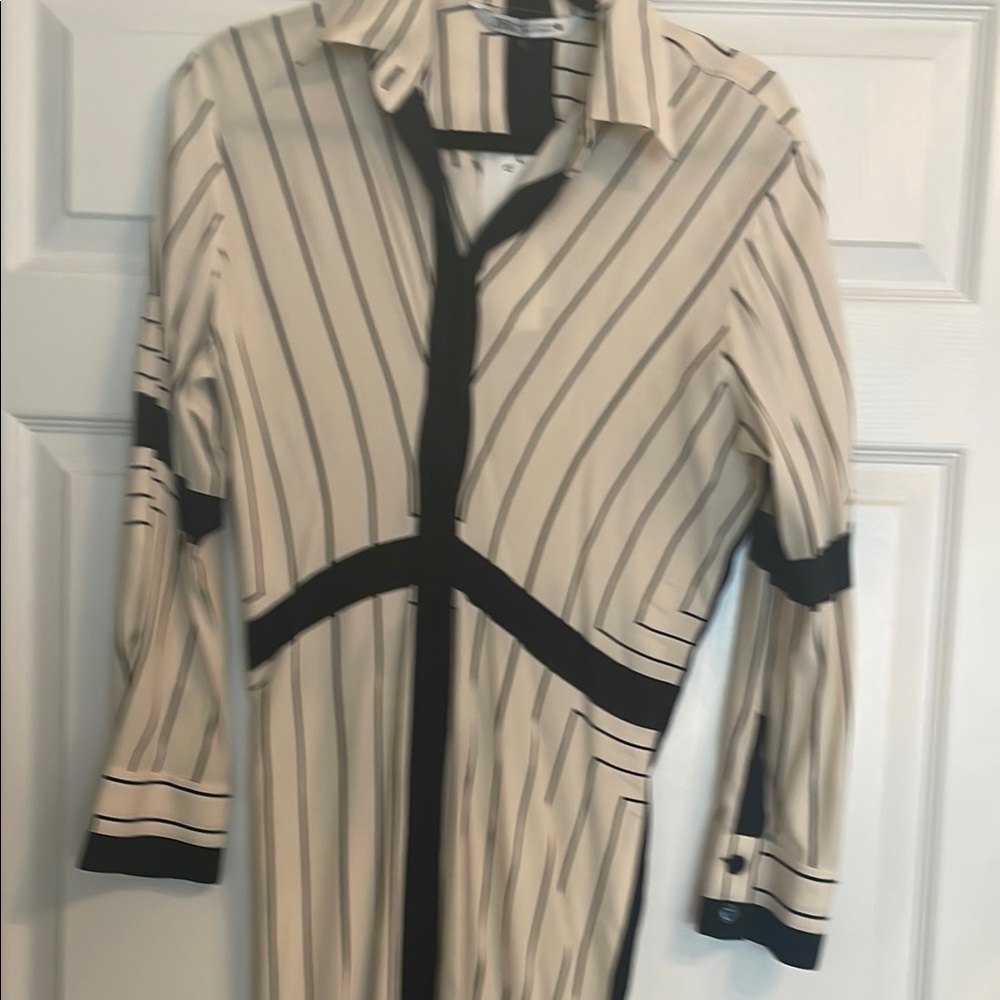 Striped Button-Up Blouse